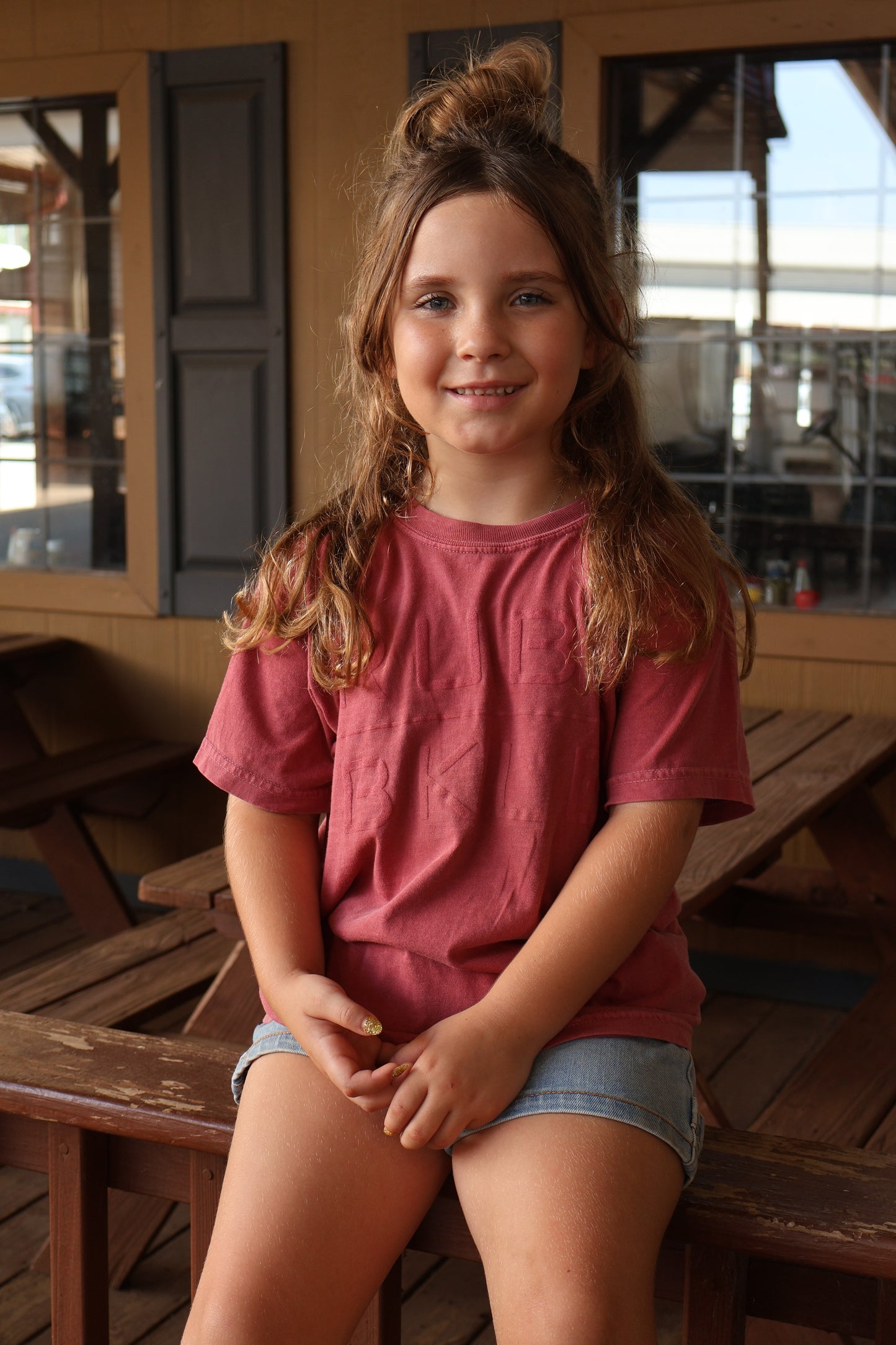 Youth Ruby Buckle Puff Tee