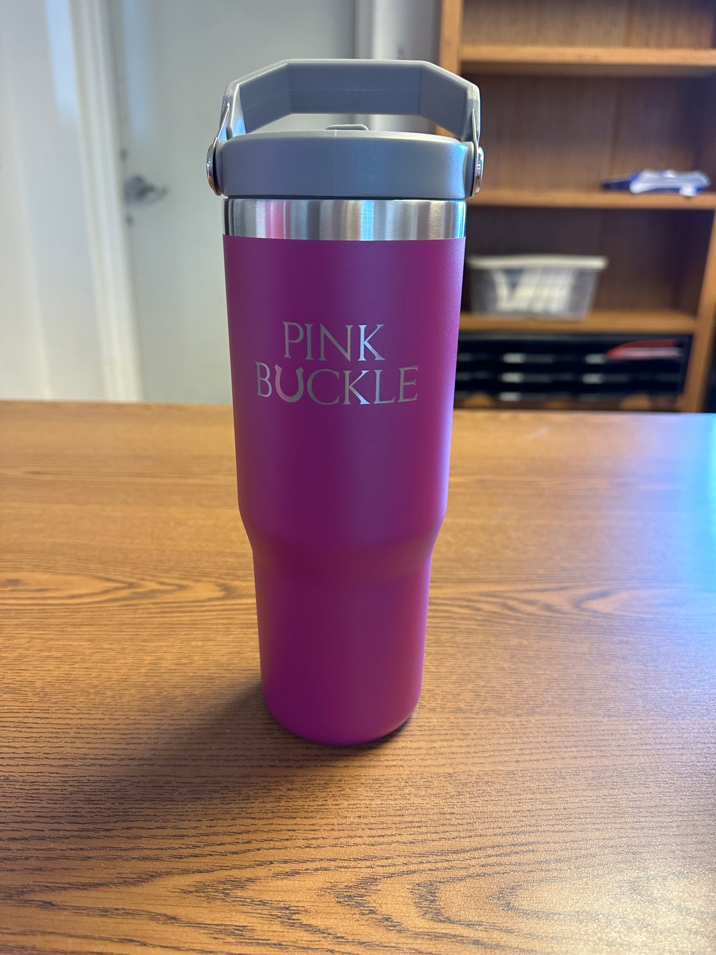 Pink Buckle Water Bottle