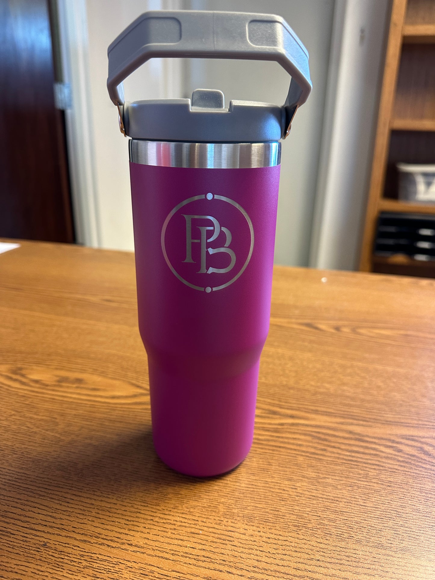 Pink Buckle Water Bottle
