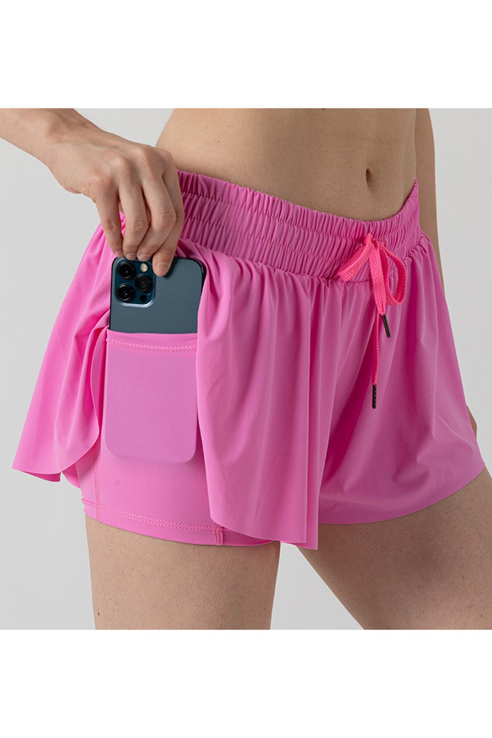 Pink Buckle Workout Shorts