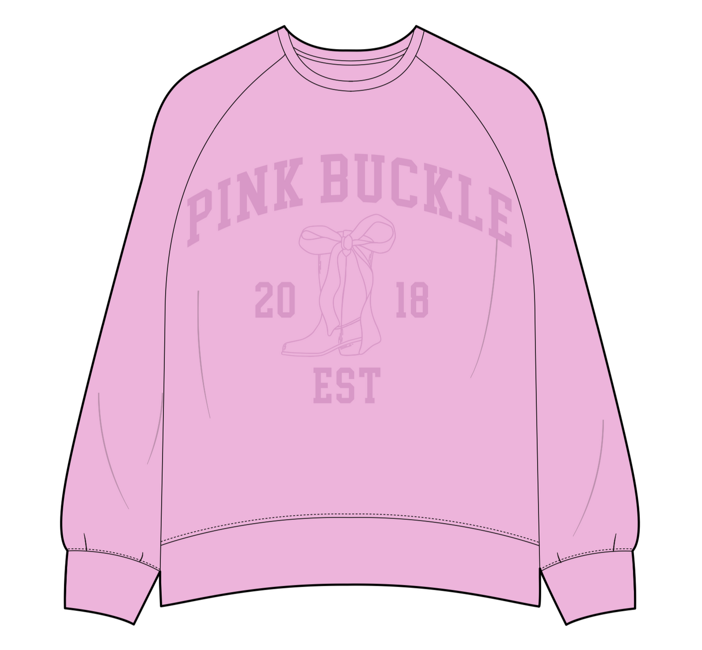 Pink Puff Print Crewneck