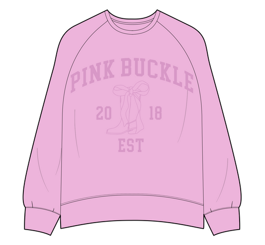 Pink Puff Print Crewneck