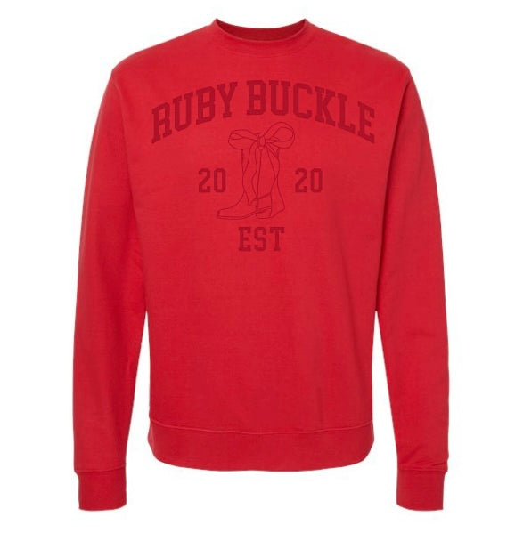 RB Puff Print Crewneck Sweatshirt