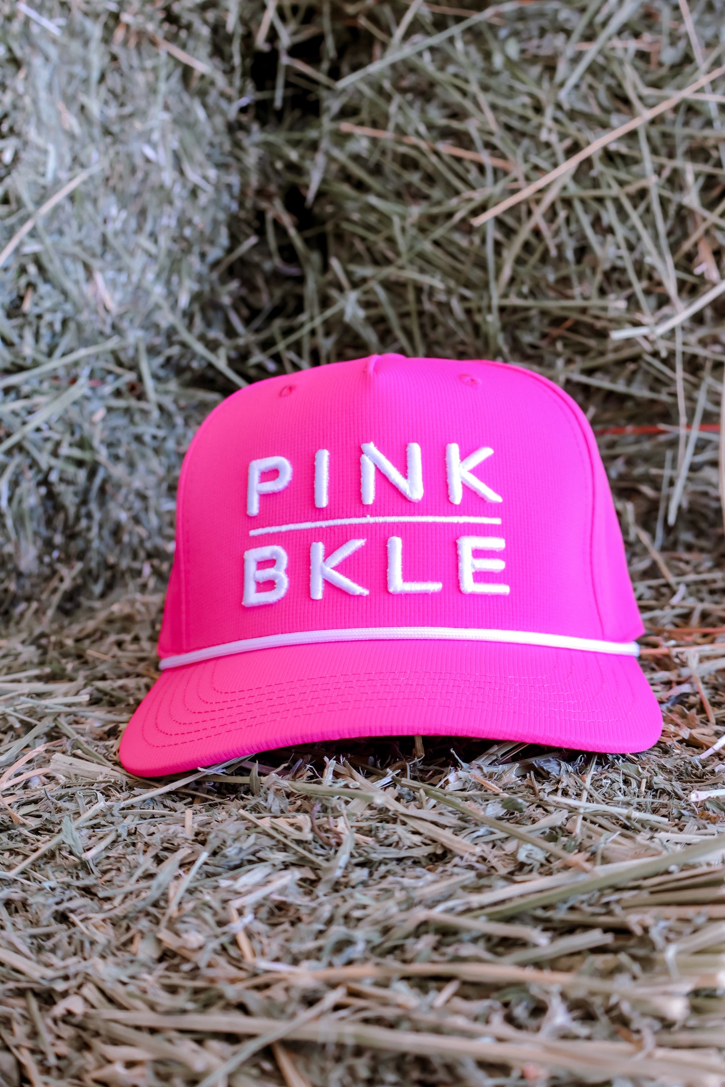 Pink Buckle Rope Hat