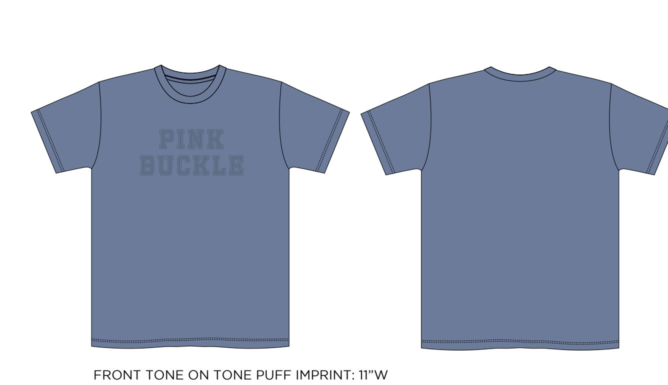 Pink Buckle Blue T-Shirt