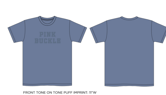 Pink Buckle Blue T-Shirt