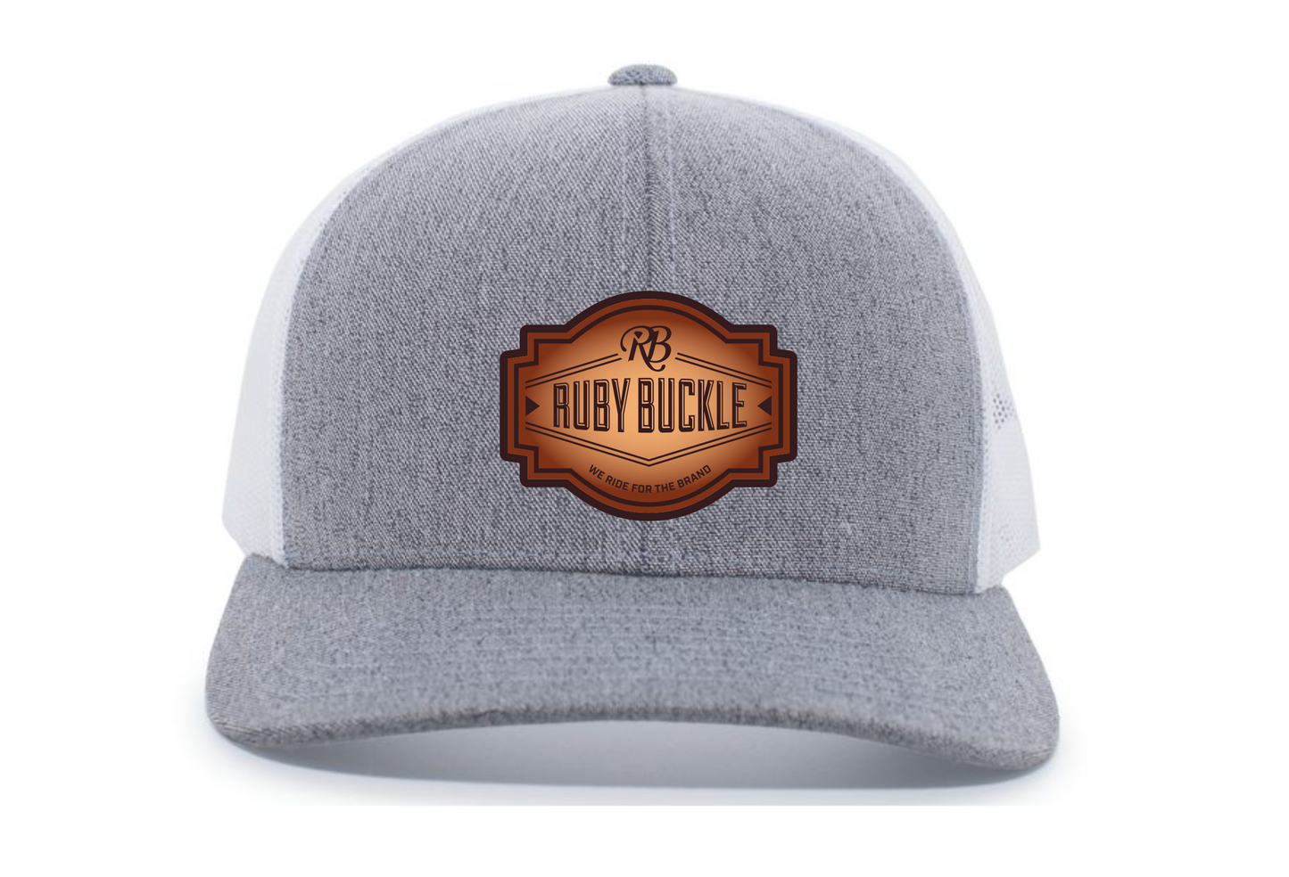 RB Grey Leather Patch Hat