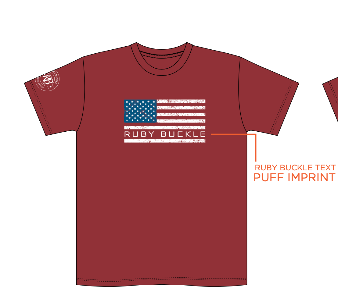 Ruby Buckle Flag T-Shirt
