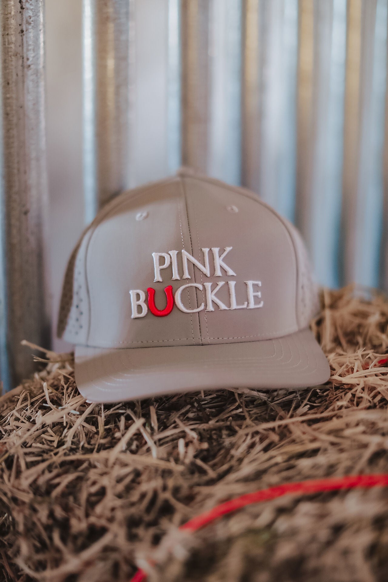 Pink Buckle Grey Laser Hat